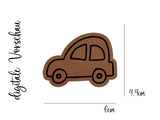 Kunstleder-Label, Lederlabel, Kunstleder-Patch, Lederpatch, 5x4cm, cognac, braun, Sonderform, Eigenproduktion, Auto
