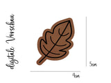 Kunstleder-Label, Lederlabel, Kunstleder-Patch, Lederpatch, 5x4cm, cognac, braun, Sonderform, Eigenproduktion, Blatt, Herbst