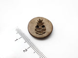 Kokosknopf, Coconut, Kokosnuss Knopf, 20mm, Natur, natürlich, Ananas