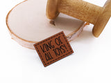 Kunstleder-Label, Lederlabel, Kunstleder-Patch, Lederpatch, 4x3cm, King of all toys