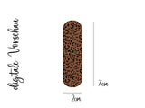 Kunstlederlabel, Kunstleder Label, Knickmich, Knicklabel, Saumlabel, PU, braun , cognac, Leoprint, Leo LOVE