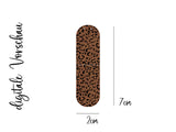 Set Kunstlederlabel, Lederlabel, PU, Kunstleder-Label, braun, Label, weich, flexibel, Leoprint, Herz, Leo Love