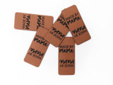 SET, Kunstlederlabel, Kunstleder Label, Knickmich, Knicklabel, PU, braun , made by Mama
