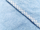 Kapuzenbadetuch hellblau mit vichy