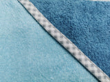 Kapuzenbadetuch aqua/rauchblau mit vichy