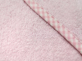 Kapuzenbadetuch rosa mit vichy