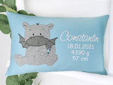 Kissen, Namenskissen, personalisiert, individuell, Kinderkissen, Geschenk zur Geburt Taufe, Drache