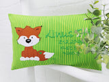 Namenskissen, Taufkissen, Kinderkissen, Kissen mit Namensbestickung, Geschenk zur Geburt und Taufe, Taufgeschenk, Fuchs
