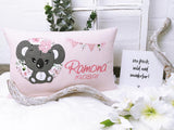 Namenskissen, Taufkissen, Kinderkissen, Kissen mit Namensbestickung, Geschenk zur Geburt und Taufe, Taufgeschenk, Koala