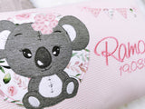 Namenskissen, Taufkissen, Kinderkissen, Kissen mit Namensbestickung, Geschenk zur Geburt und Taufe, Taufgeschenk, Koala