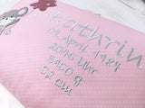 Namenskissen, Taufkissen, Kinderkissen, Kissen mit Namensbestickung, Geschenk zur Geburt und Taufe, Taufgeschenk, bestickt, personalisiert, individuell, Maus