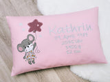 Namenskissen, Taufkissen, Kinderkissen, Kissen mit Namensbestickung, Geschenk zur Geburt und Taufe, Taufgeschenk, bestickt, personalisiert, individuell, Maus