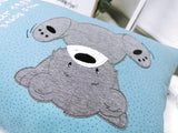 Namenskissen, Taufkissen, Kinderkissen, Kissen mit Namensbestickung, Geschenk zur Geburt und Taufe, Taufgeschenk, bestickt, personalisiert, individuell, Teddy