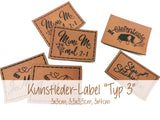 Kunstleder-Label, Kunstleder-Patch, Lederpatch, Leder-Patch, Patch, Label, individuelles Design, Logo-Label, Logo Label, rechteckig, quadratisch