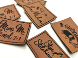 Kunstleder-Label, Kunstleder-Patch, Lederpatch, Leder-Patch, Patch, Label, individuelles Design, Logo-Label, Logo Label, rechteckig, quadratisch