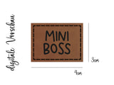 Kunstleder-Label, Lederlabel, Kunstleder-Patch, Lederpatch, 4x3cm, Mini Boss