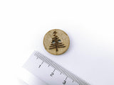 Kokosknopf, Coconut, Kokosnuss Knopf, 20mm, Natur, natürlich, Wintermotiv, winterlich, weihnachten, Tannenbaum, Weihnachtsbaum