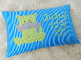 Namenskissen, Taufkissen, Kinderkissen, Kissen mit Namensbestickung, Geschenk zur Geburt und Taufe, Taufgeschenk, Drache
