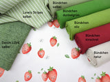 Jersey, Eigenproduktion, Reaktivdruck, hochwertig, Freche Früchtchen, Erdbeerbande, Erdbeeren mit Gesicht, rot, grün, natur