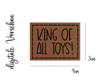 Kunstleder-Label, Lederlabel, Kunstleder-Patch, Lederpatch, 4x3cm, King of all toys