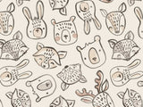 Vorbestellung, Eigenproduktion, Stoff drucken, Stoff für Kinder, Kinderstoff, Jersey, French Terry, Waffelstrick, Rippjersey, Tiere, Safari, Mini Savanne, Giraffe, Löwe, Elefant