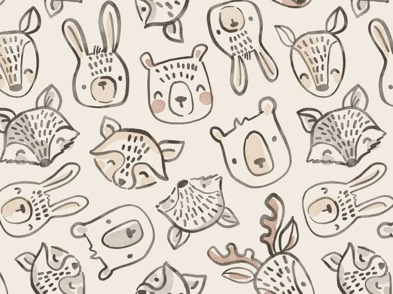 Vorbestellung, Eigenproduktion, Stoff drucken, Stoff für Kinder, Kinderstoff, Jersey, French Terry, Waffelstrick, Rippjersey, Tiere, Safari, Mini Savanne, Giraffe, Löwe, Elefant