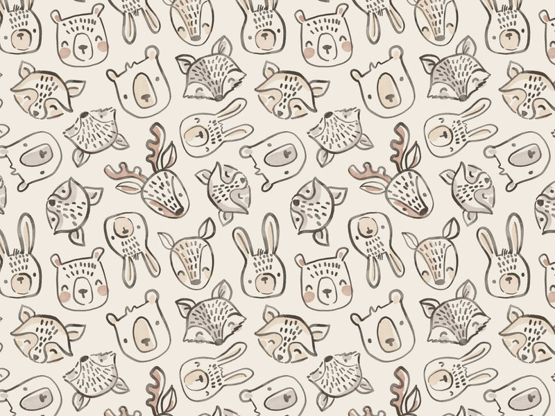 Vorbestellung, Eigenproduktion, Stoff drucken, Stoff für Kinder, Kinderstoff, Jersey, French Terry, Waffelstrick, Rippjersey, Tiere, Safari, Mini Savanne, Giraffe, Löwe, Elefant