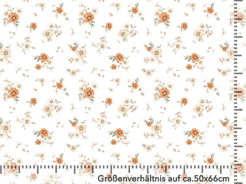 Vorbestellung, Eigenproduktion, Stoff drucken, Stoff für Kinder, Kinderstoff, Jersey, French Terry, Waffelstrick, Rippjersey, Mini Flowers, Blümchen, Streublumen, Blumen