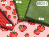 Vorbestellung, Eigenproduktion, Stoff drucken, Stoff für Kinder, Kinderstoff, Jersey, French Terry, Waffelstrick, Rippjersey, Früchte, happy fruits, Erdbeere, Strawberry
