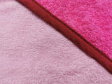 Kapuzenbadetuch rosa/bordeaux