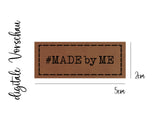 Kunstleder-Label, Lederlabel, Kunstleder-Patch, Lederpatch, 2x5cm, cognac, braun, Made by me, Handmade