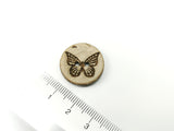 Kokosknopf, Coconut, Kokosnuss Knopf, 20mm, Natur, natürlich, Schmetterling, Butterfly