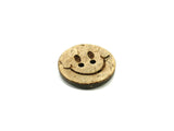 Kokosknopf, Coconut, Kokosnuss Knopf, 20mm, Natur, natürlich, Gesicht, Lächeln, Smile
