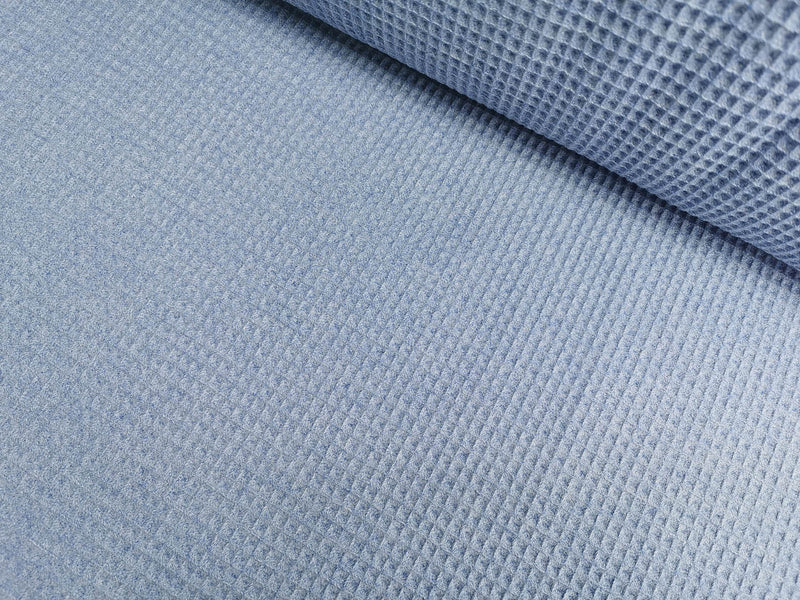 Waffelpique, Baumwolle, blau meliert